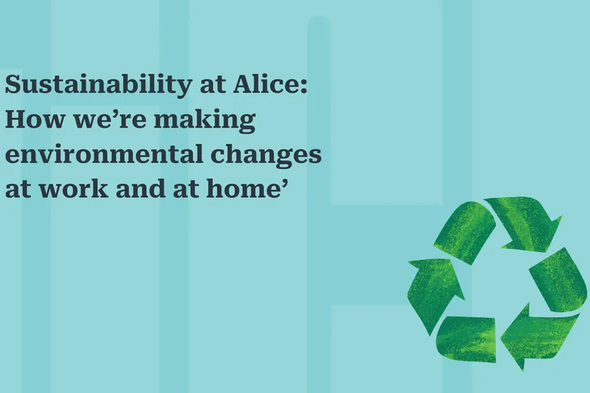 Sustainability at Alice: How we’re making environmental changes at work and at home
